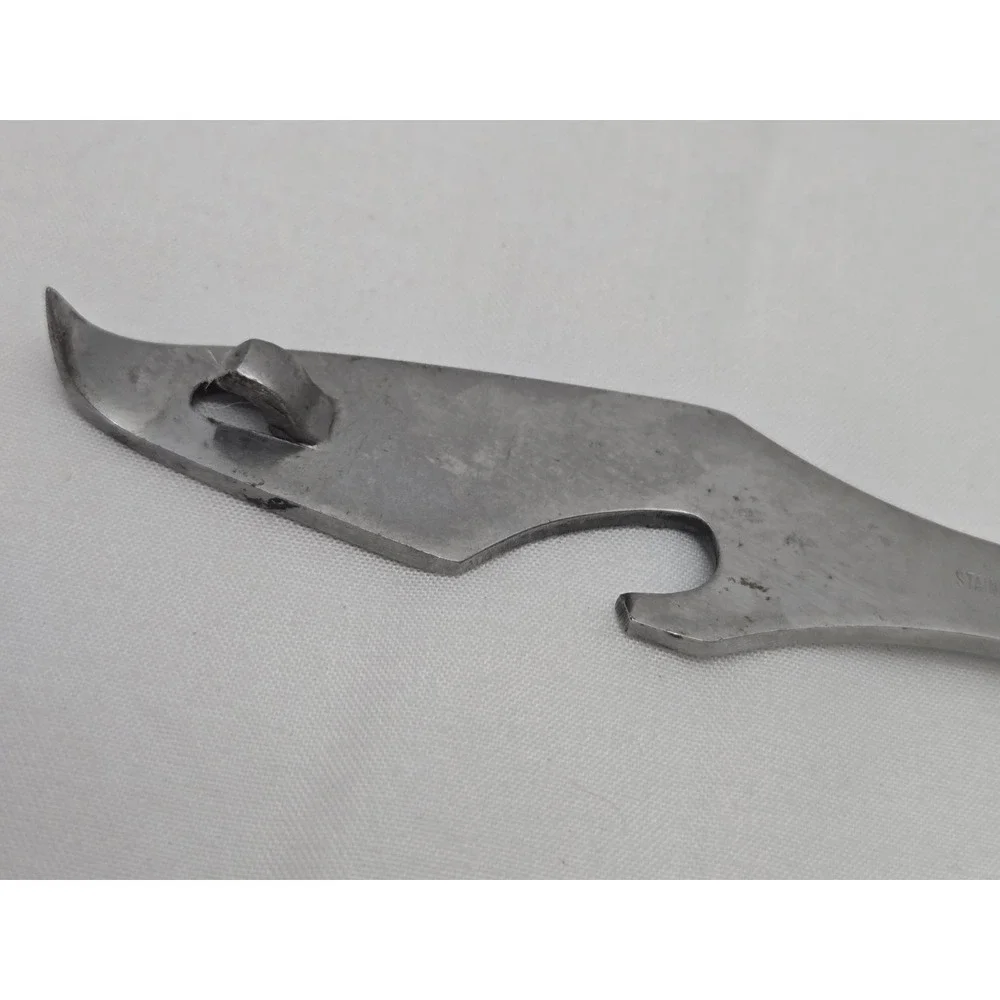 Vintage Wood Handle Bottle Opener Stainless‎ Steel Mid-century Modern